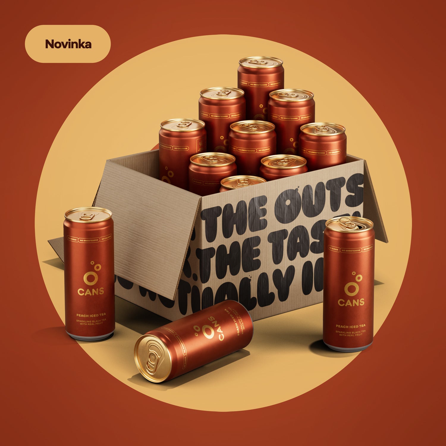 CANS Iced Tea Broskyňa -- 12 × 330ml