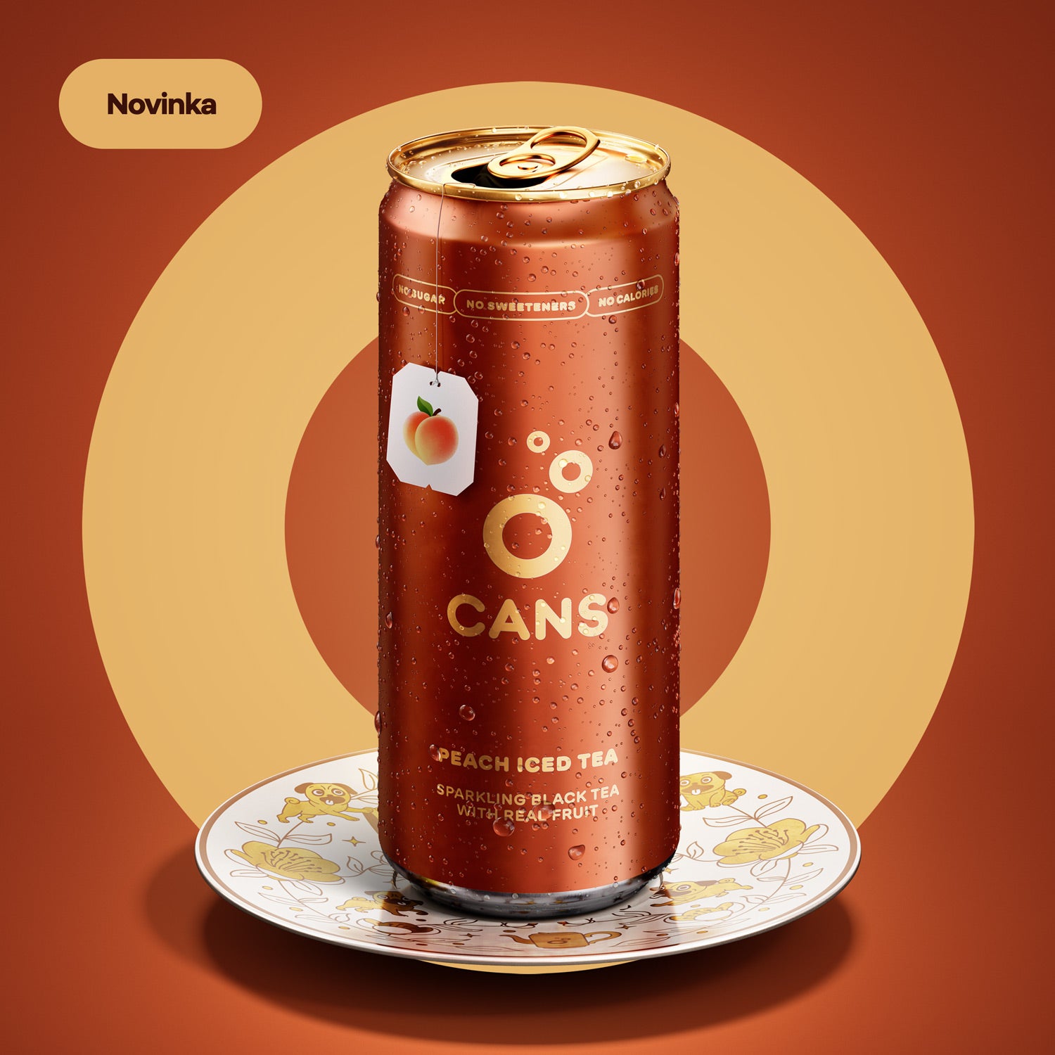 CANS Iced Tea Broskyňa -- 24 × 330ml